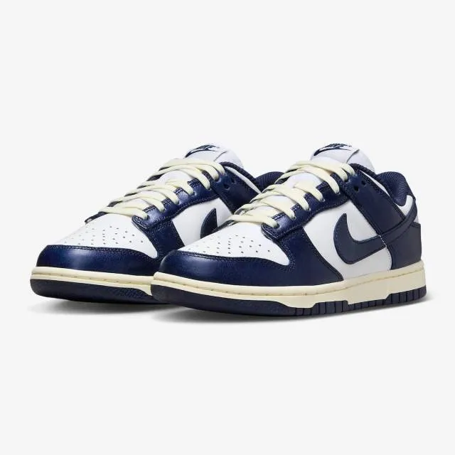 Nike women's dunk low (vintage navy 2023/ blue/ white/ midnight navy/ coconut milk) sizes 5-12 fn719