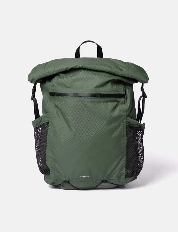 Nils Recycled Rolltop Backpack - Dawn Green