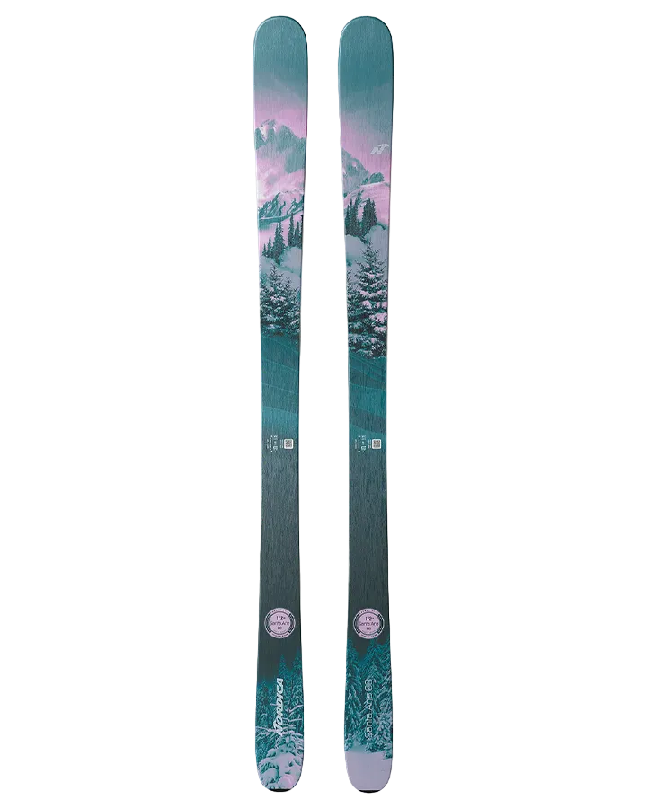 Nordica Santa Ana 88 Womens Skis - Pink / Metallic Green - 2024