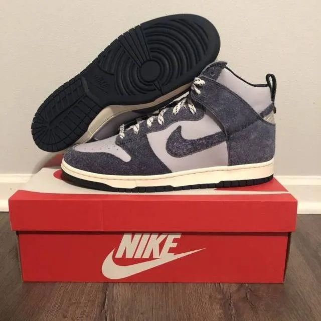 Notre x nike dunk high midnight navy