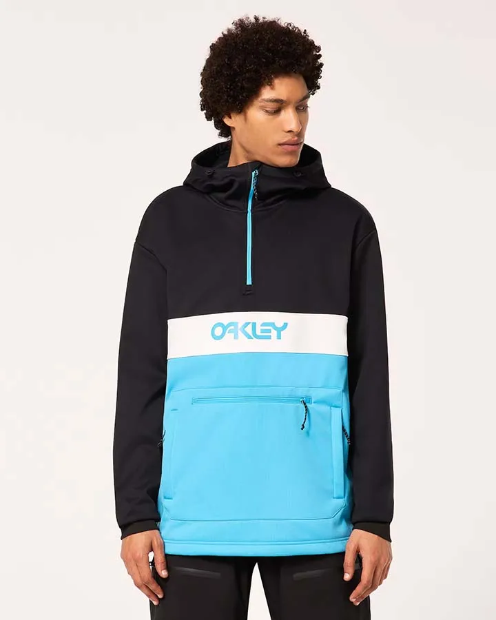 Oakley Tnp Nose Grab Softshell Hoodie - Black/Bright Blue