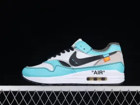 Off-White x Nike Air Max 1 Blue Black Grey AA7293-009