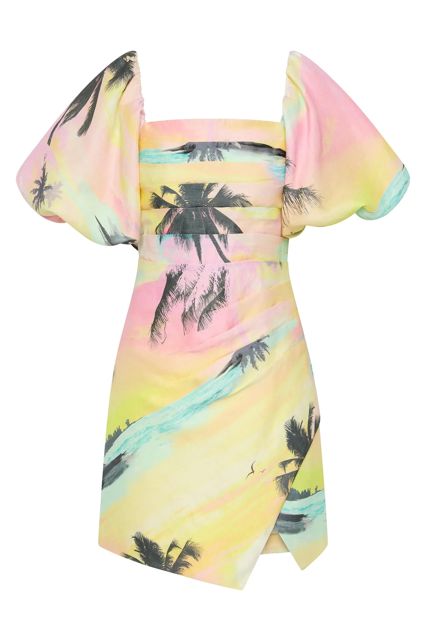 Paradise Wrap Front Mini Dress