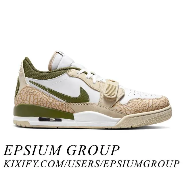 Paris saint-germain x nike air jordan legacy 312 low (fourth kit/ white/ hemp/ sail/ sequoia green) men us 8-13 fz4358-100