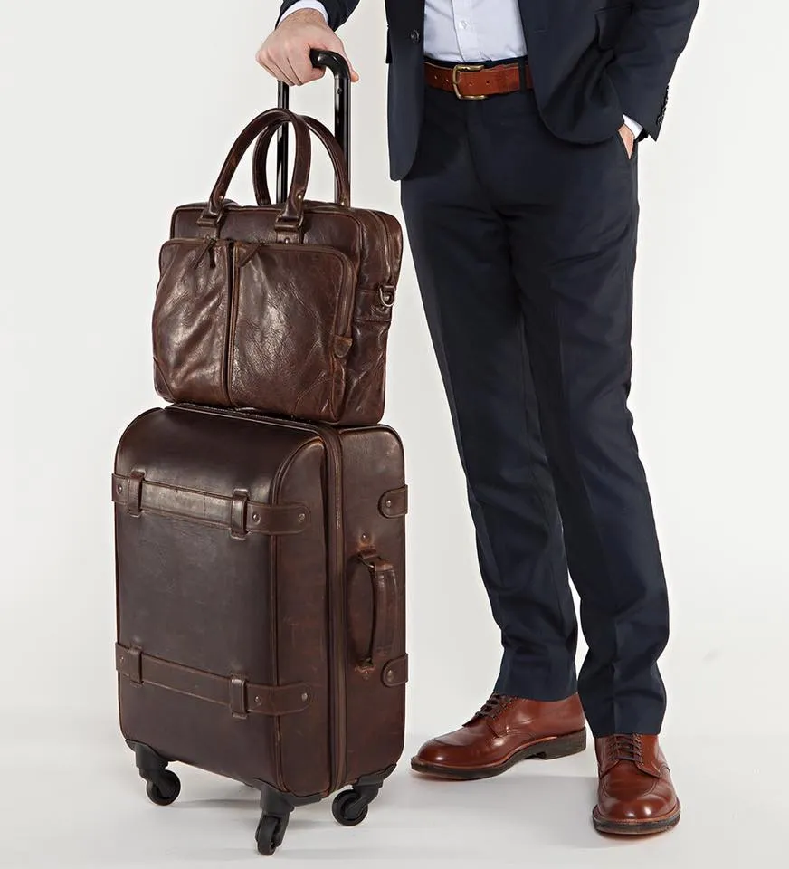 Parker Carry-On Suitcase in Baldwin Oak by Moore & Giles