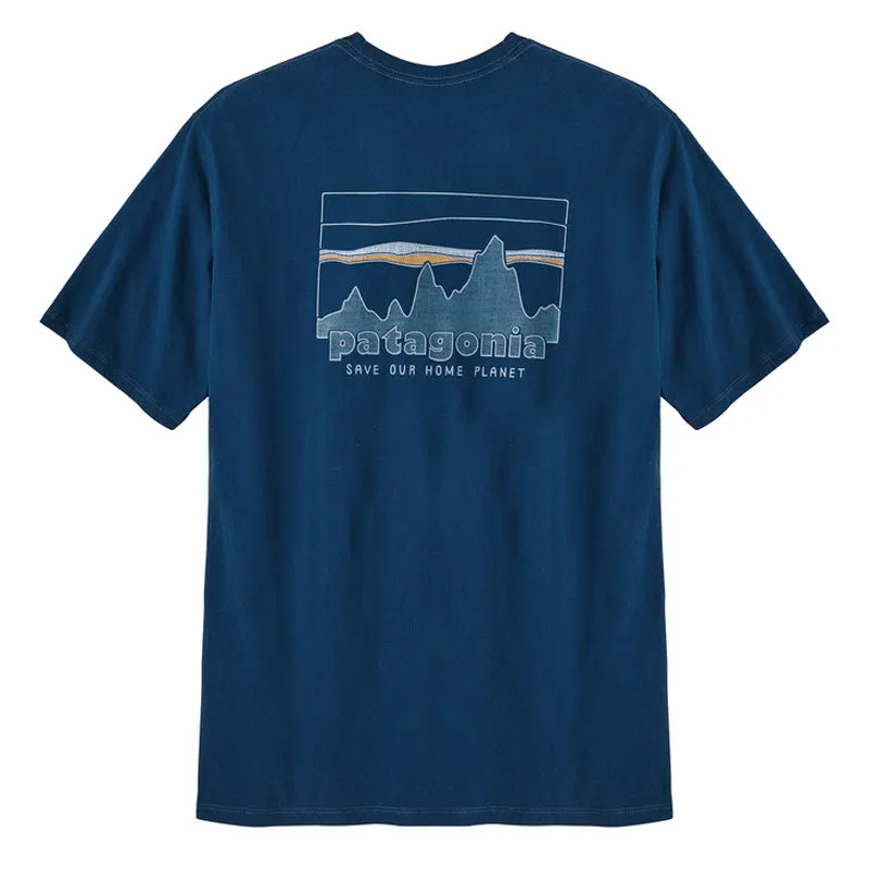 Patagonia 73 Skyline Organic T-Shirt Lagom Blue