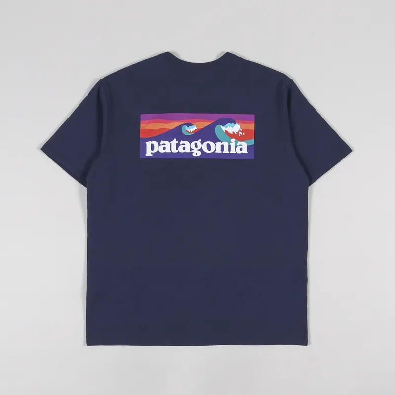 Patagonia Boardshort Logo Pocket Responsibili-Tee Stone Blue