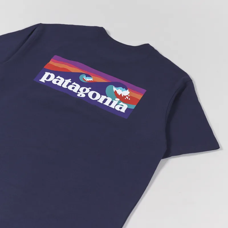 Patagonia Boardshort Logo Pocket Responsibili-Tee Stone Blue