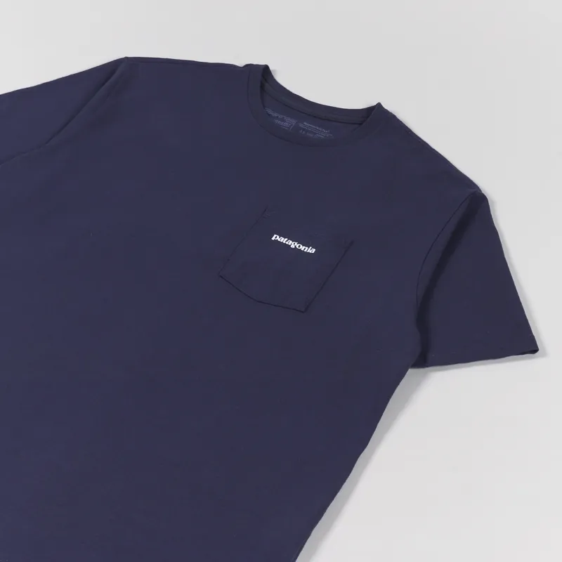 Patagonia Boardshort Logo Pocket Responsibili-Tee Stone Blue