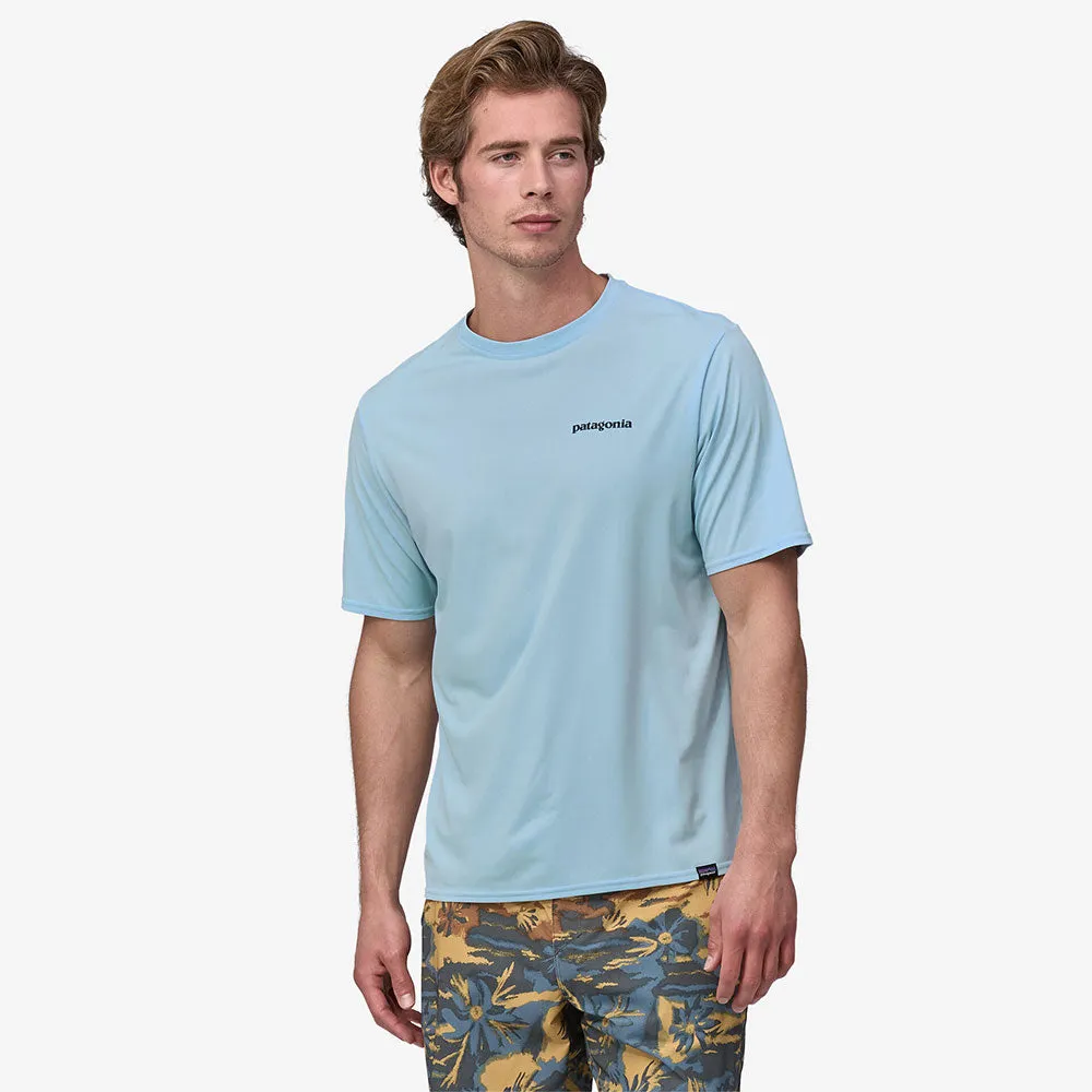 Patagonia Cap Cool Daily Tee - Boardshort Logo: Chilled Blue