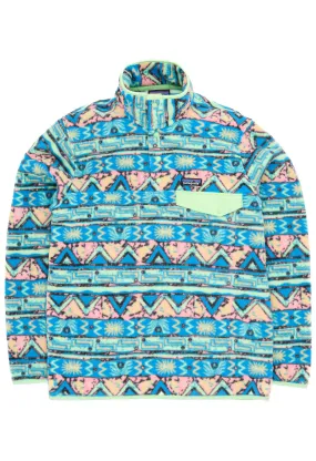 Patagonia Men's Lightweight Synchilla Snap-T Pullover - High Hopes Geo: Salamander Green