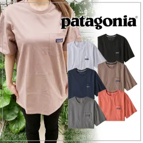 Patagonia  |Unisex Plain Outdoor T-Shirts