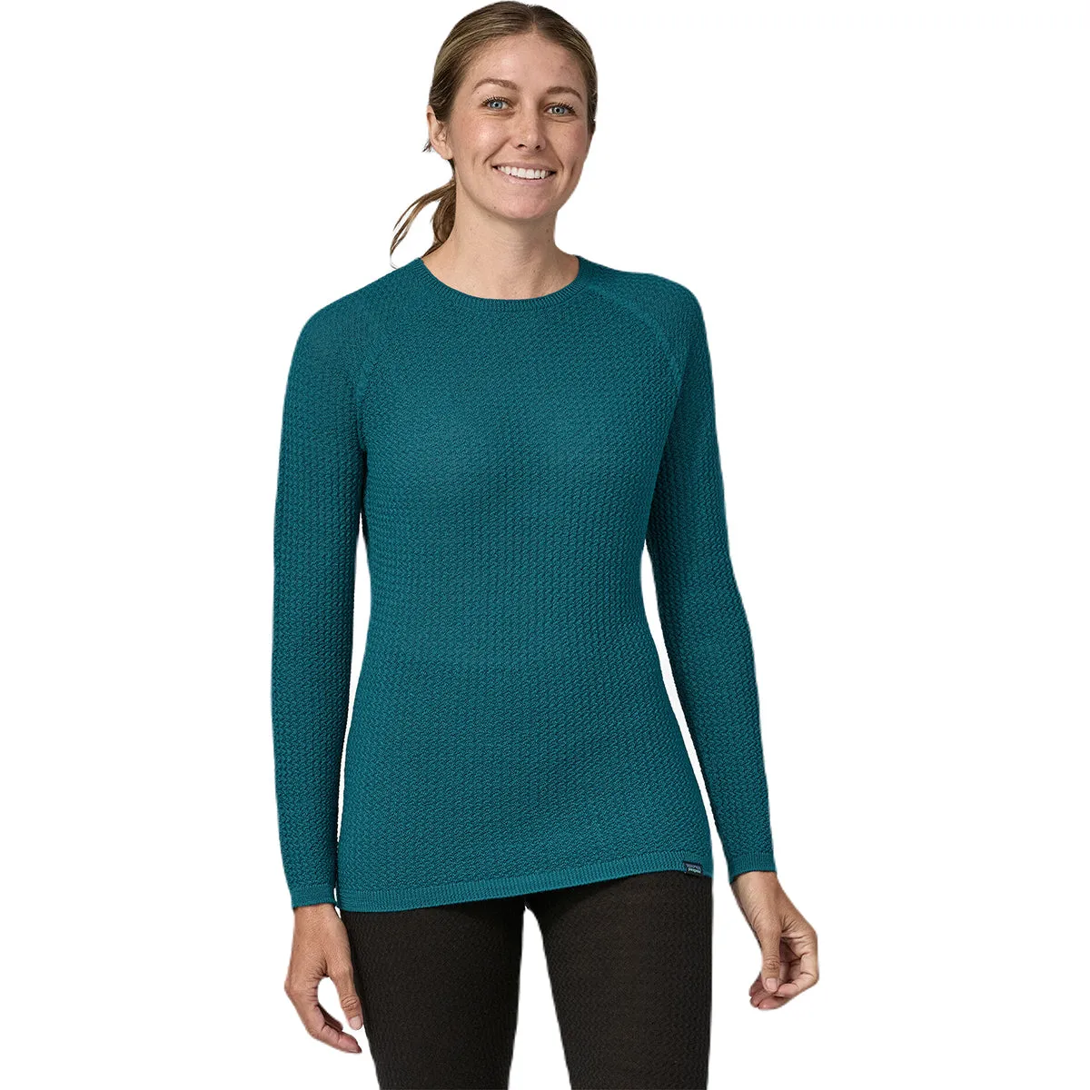 Patagonia Women's Belay Blue Capilene Air Crew