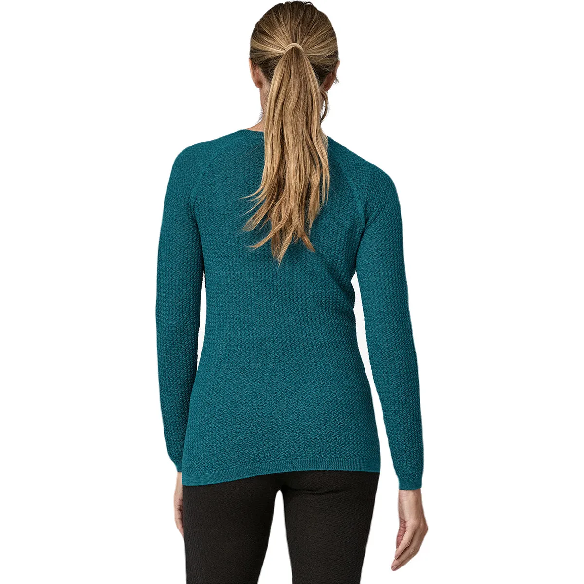 Patagonia Women's Belay Blue Capilene Air Crew