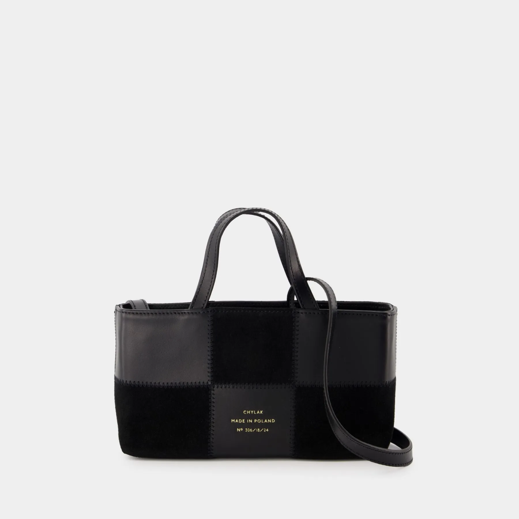 Patchwork Tote - Chylak - Leather - Black