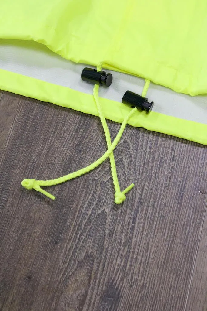 Police Public Safety | Waterproof Safety Green Windbreaker | Waterproof Neon Yellow Flannel Lined Coach Jacket