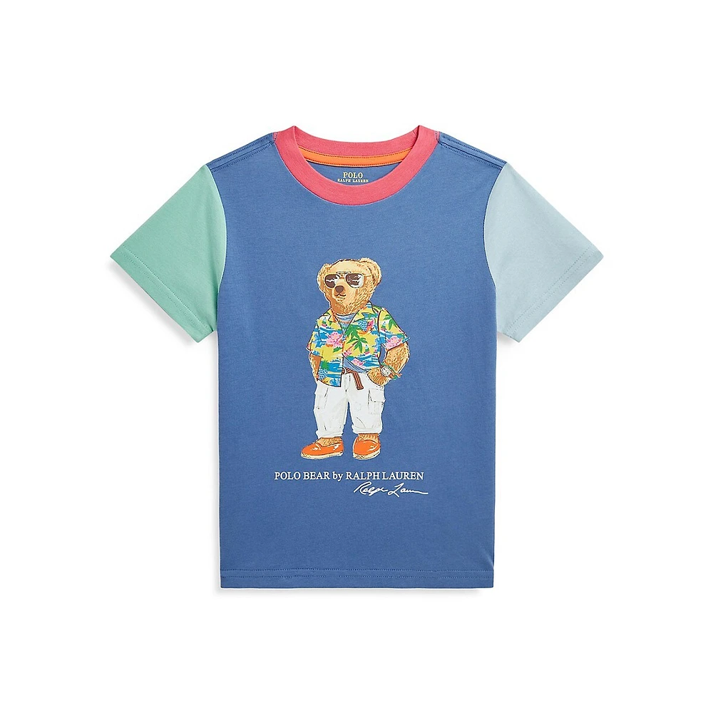 Polo Ralph Lauren Little Boy's Polo Bear Colourblocked Cotton T-Shirt