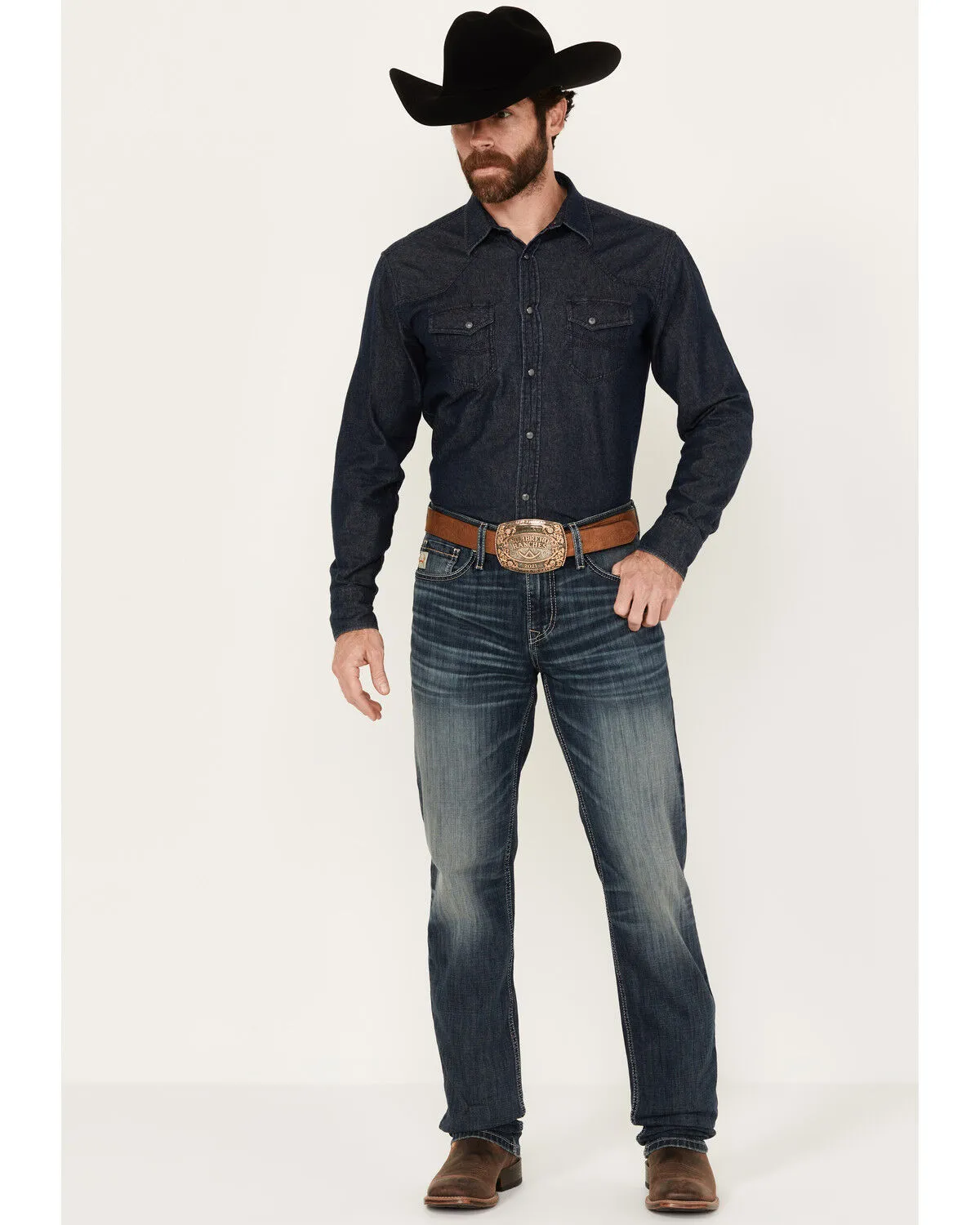 Product Name:  Cinch Men's Jesse Dark Stonewash Tint Slim Straight Performance Stretch Denim Jeans