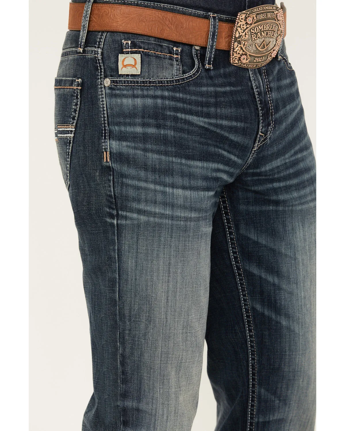 Product Name:  Cinch Men's Jesse Dark Stonewash Tint Slim Straight Performance Stretch Denim Jeans