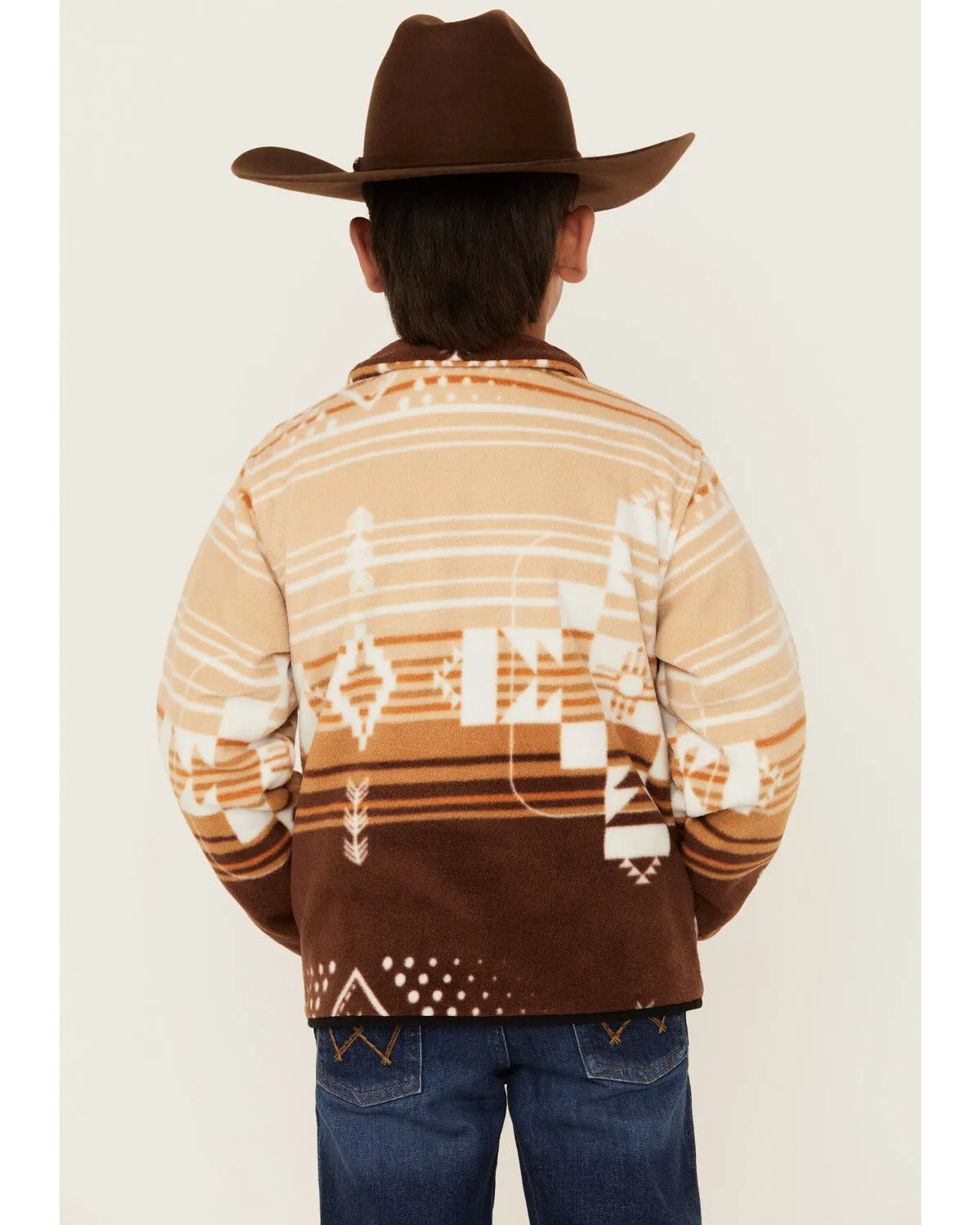 Product Name:  Cowboy Hardware Boys' Cadet Southwestern Print Polar Fleece Pullover