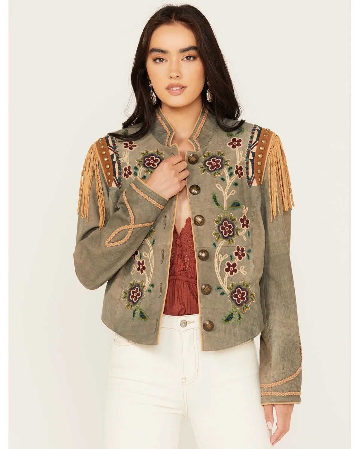 Product Name:  Double D Ranchwear Women's Stone Spotted Eagle Embellished Jacket