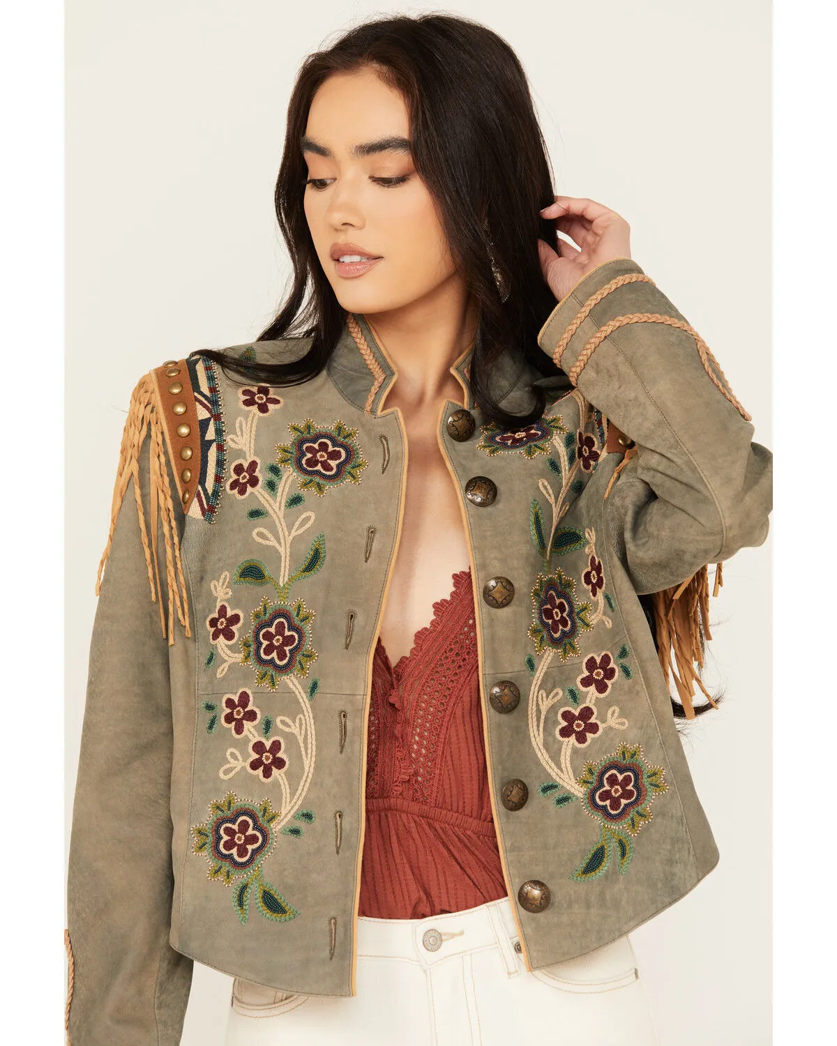 Product Name:  Double D Ranchwear Women's Stone Spotted Eagle Embellished Jacket