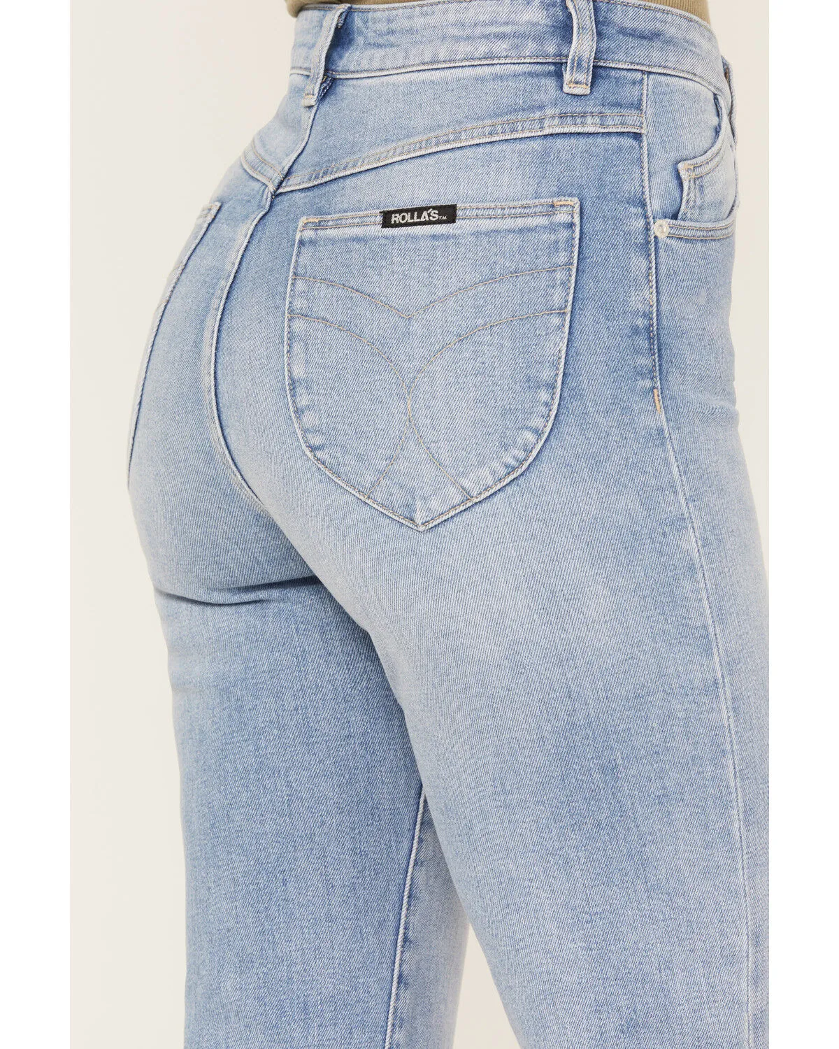 Product Name:  Rolla's Women's Light Medium Wash High Rise Bleeker Original Straight Jeans