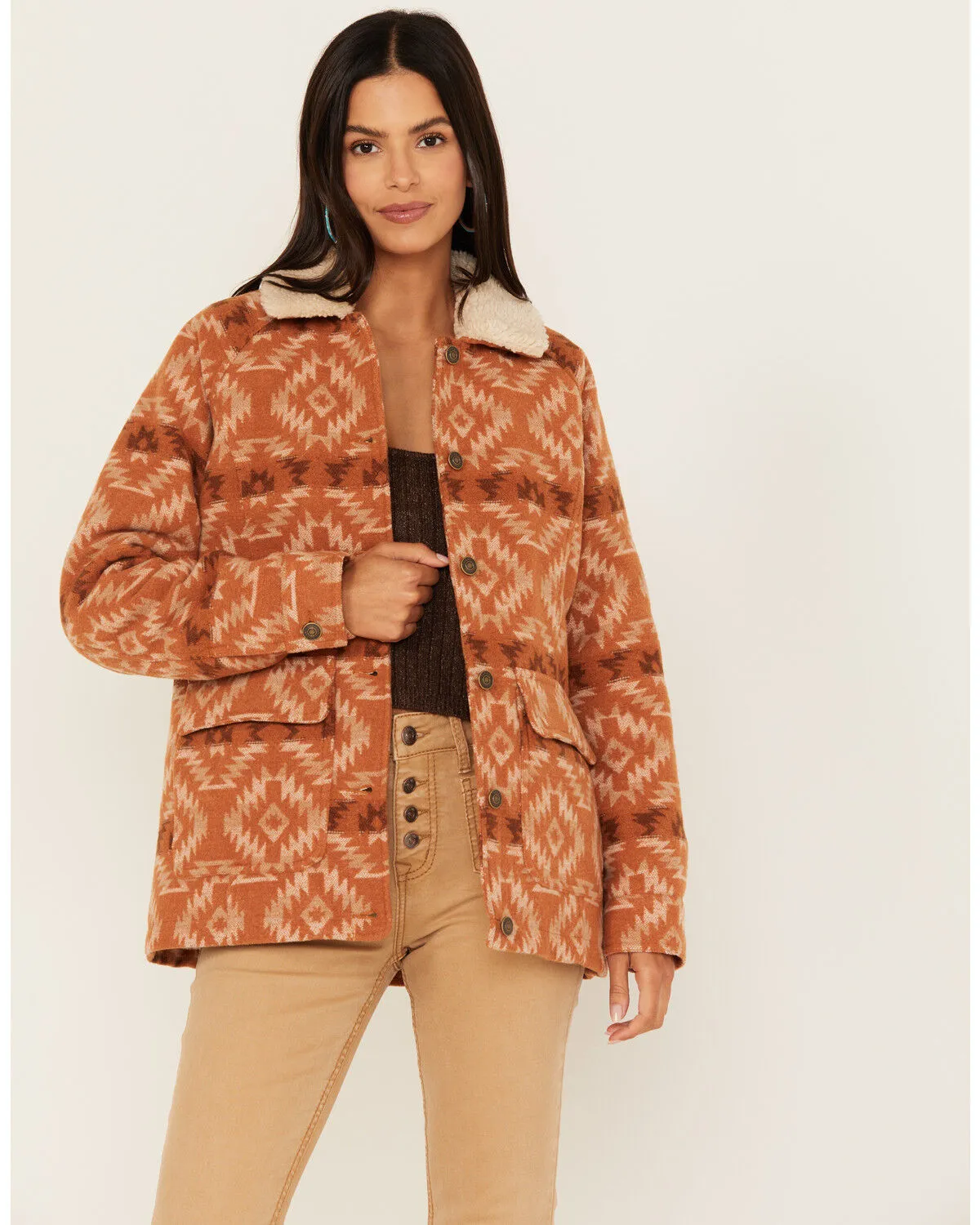 Product Name:  Shyanne Women's Southwestern Blanket Sherpa Lined Jacket