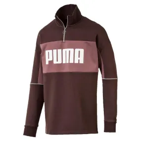 Puma Retro Quarter Zip Turtleneck Pullover - Mole