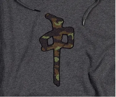 RDS Camo Chung Chenille Hoodie, Charcoal