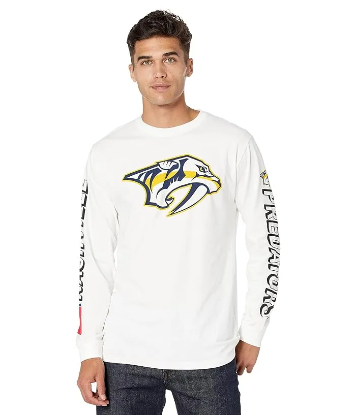 Red Jacket by American Needle NHL Maverick Long Sleeve Tee Nashville Predators Men's