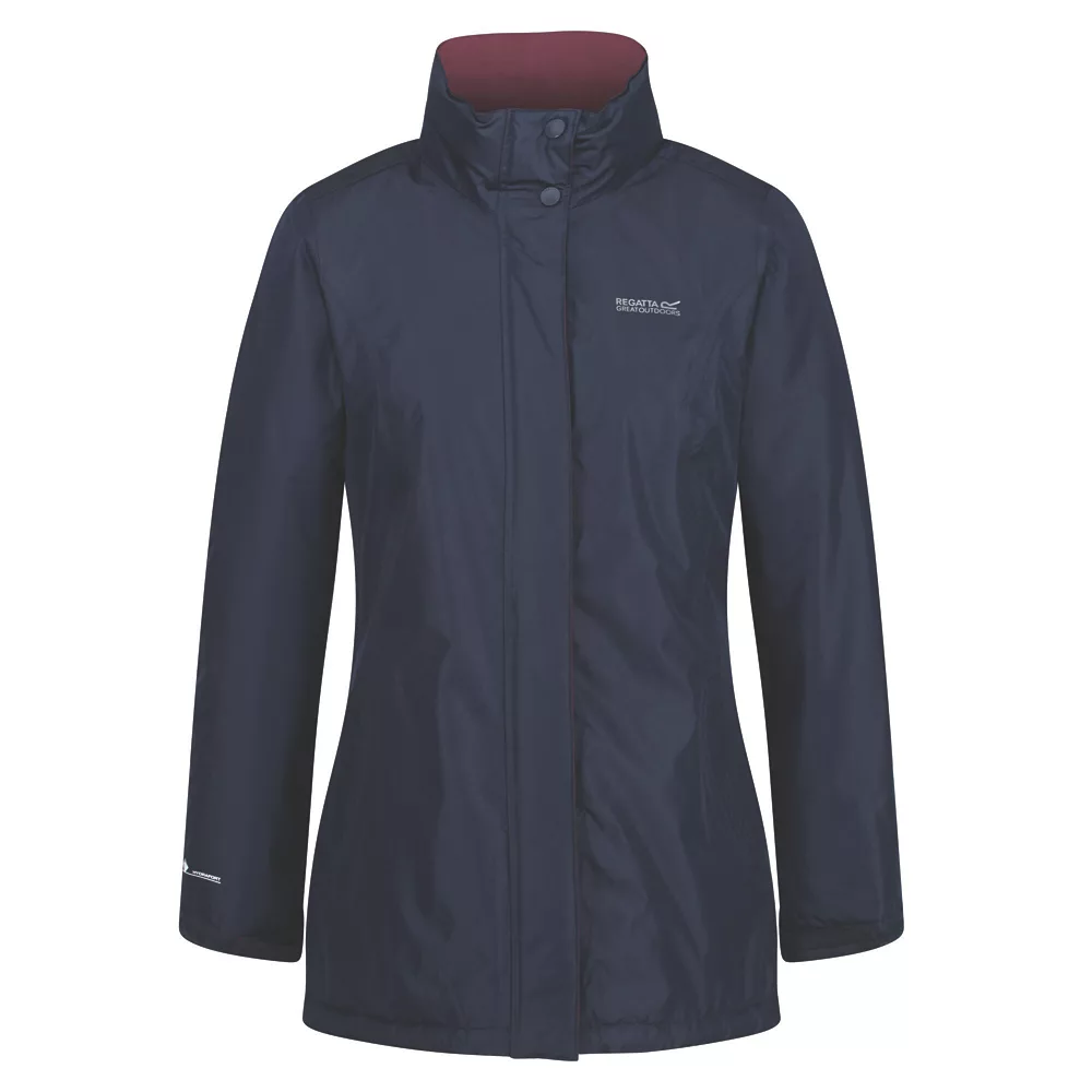 Regatta Blanchet II  Womens Waterproof Insulated Jacket Navy Size 12 - Screwfix