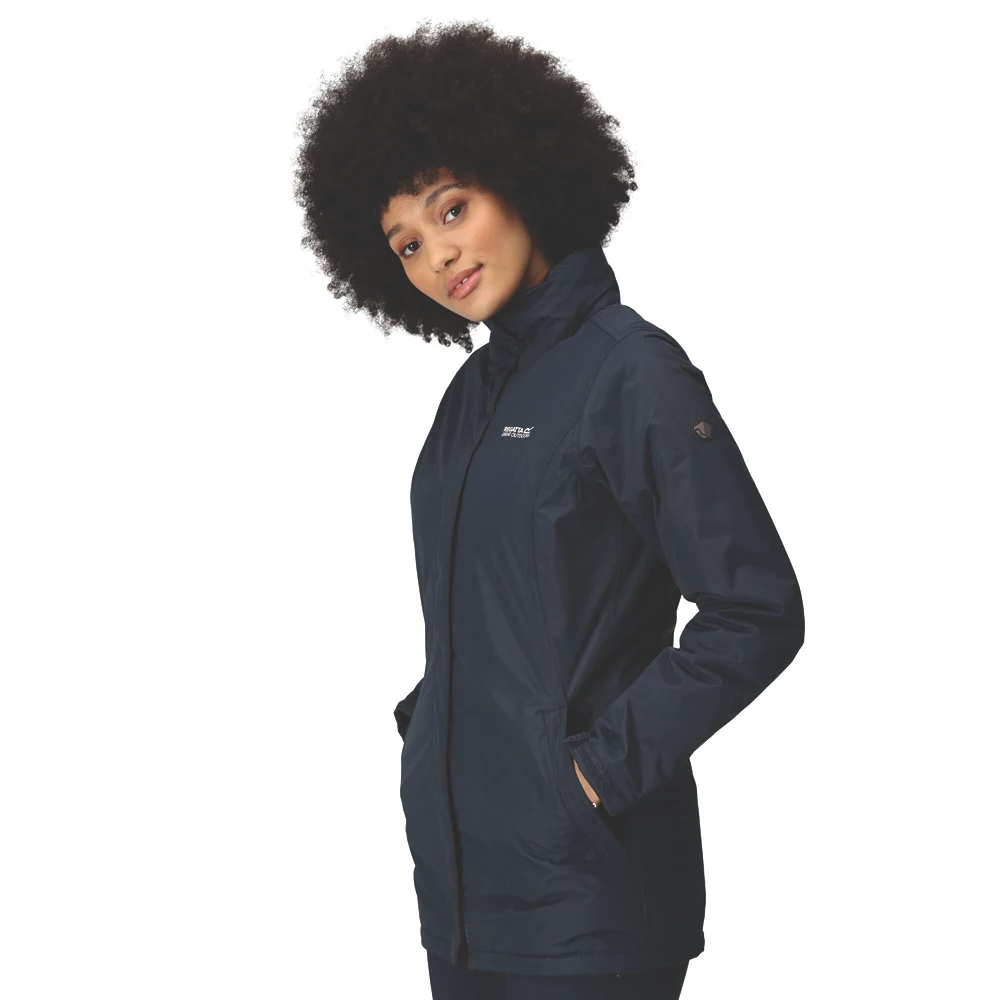 Regatta Blanchet II  Womens Waterproof Insulated Jacket Navy Size 12 - Screwfix