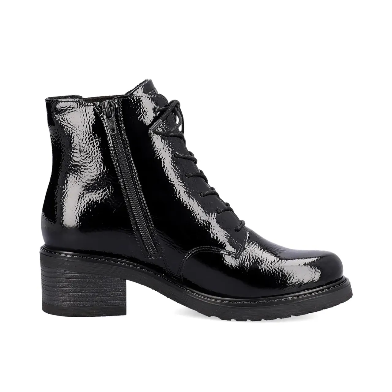 Remonte D1A72-01 Black Patent Ankle Boot