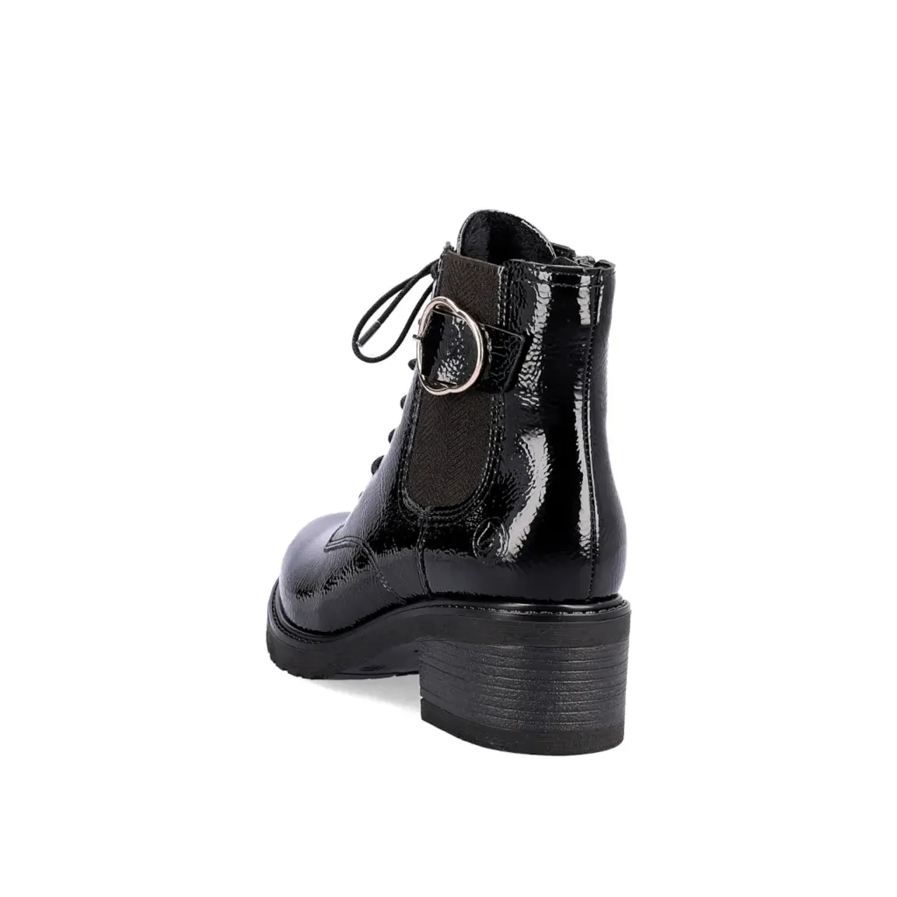 Remonte D1A72-01 Black Patent Ankle Boot