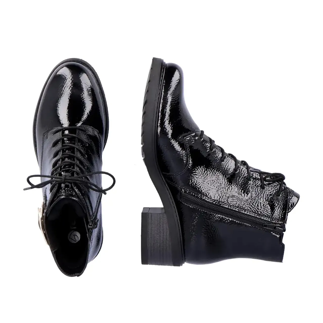 Remonte D1A72-01 Black Patent Ankle Boot