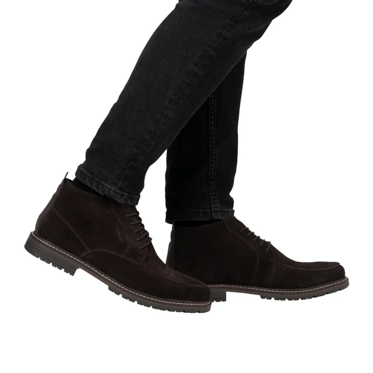 Rieker 13700-25 Dark Brown Smart Suede Ankle Boot