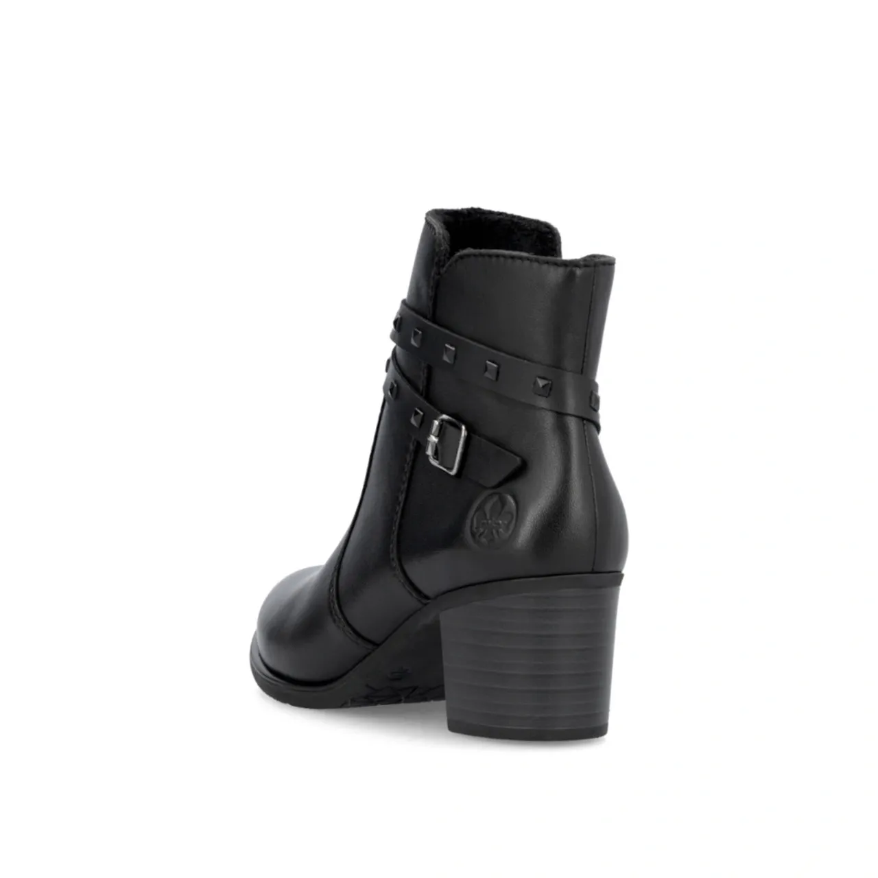 Rieker Y2059-00 Black Stud Ankle Boot