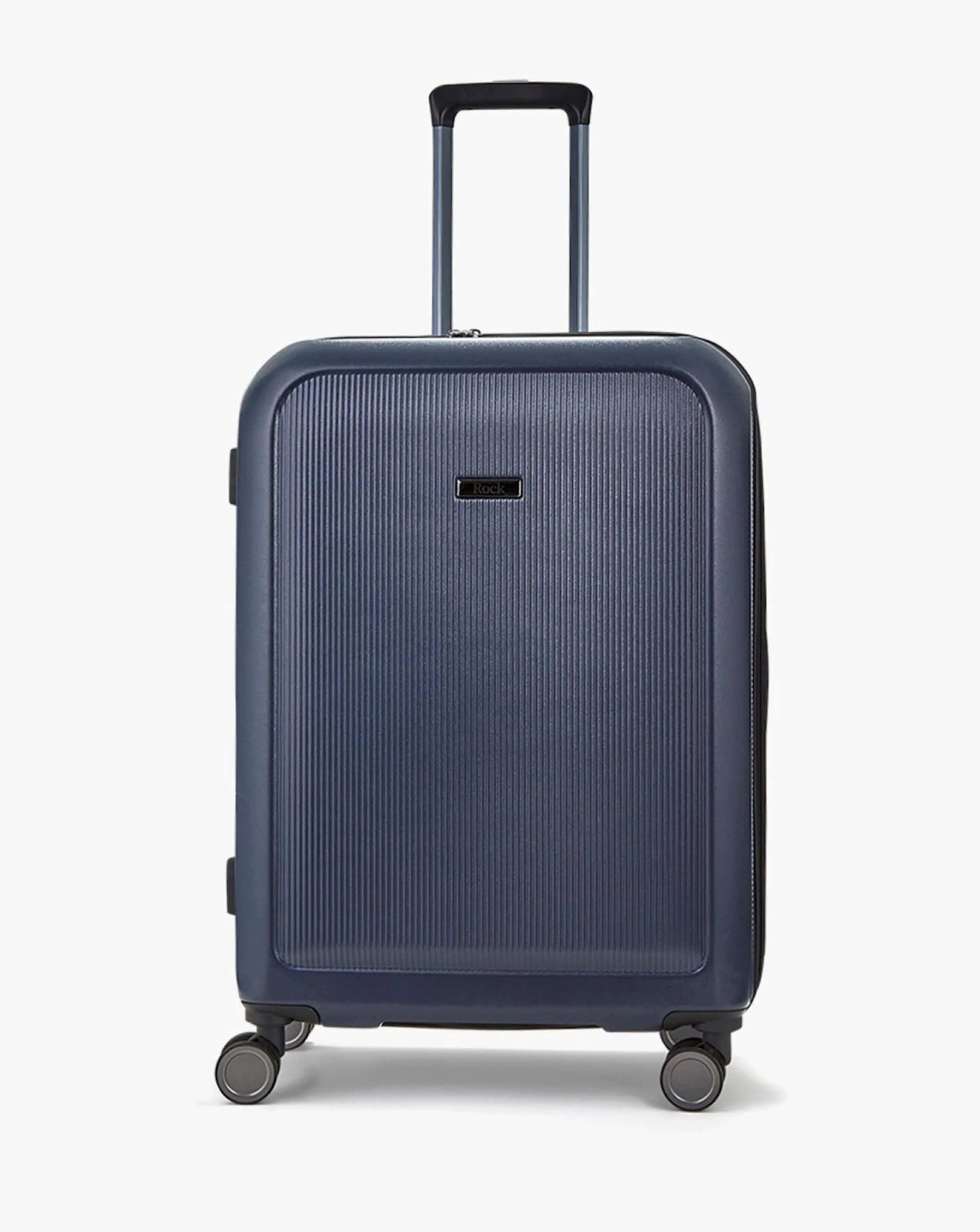 Rock Austin Navy Medium Suitcase | Simply Be