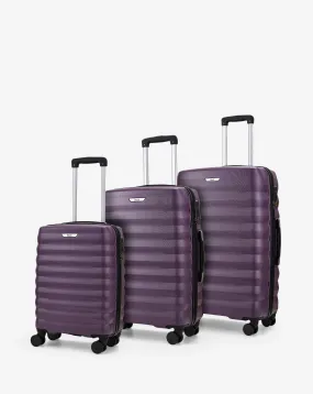 Rock Berlin 3pc Suitcase Set Purple | Simply Be