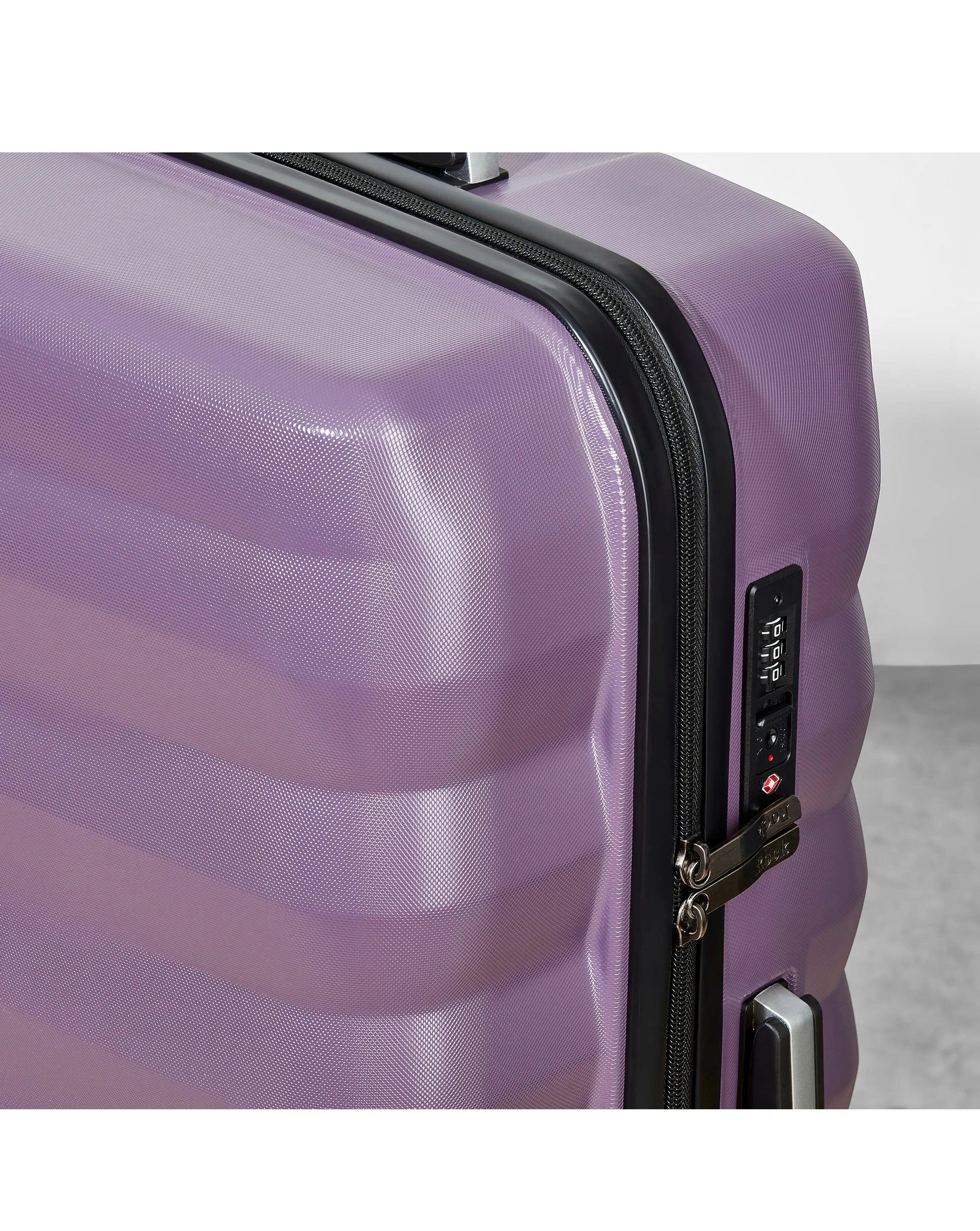 Rock Berlin 3pc Suitcase Set Purple | Simply Be