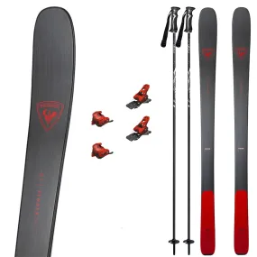 Rossi Sender 94Ti Red Mens Skis 2024 with Tyrolia Attack 14 Bindings Ski Package