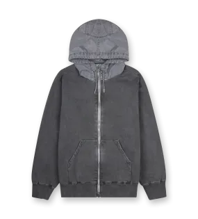 Sacai    Cotton Jersey Hoodie Black