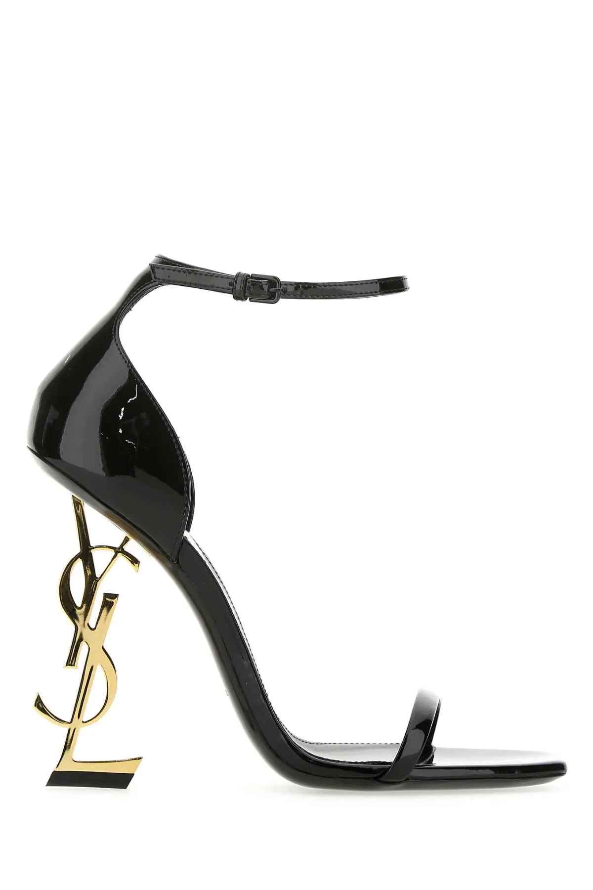 Saint Laurent Black Leather Opyum 110 Sandals