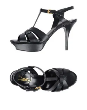 Saint Laurent Women Sandals Black 6.5 UK