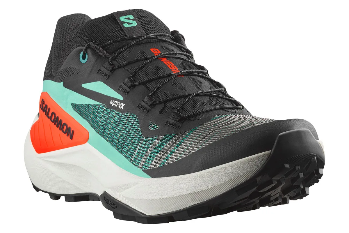 Salomon Genesis D Black/Electric Green/Cherry Tomato Mens