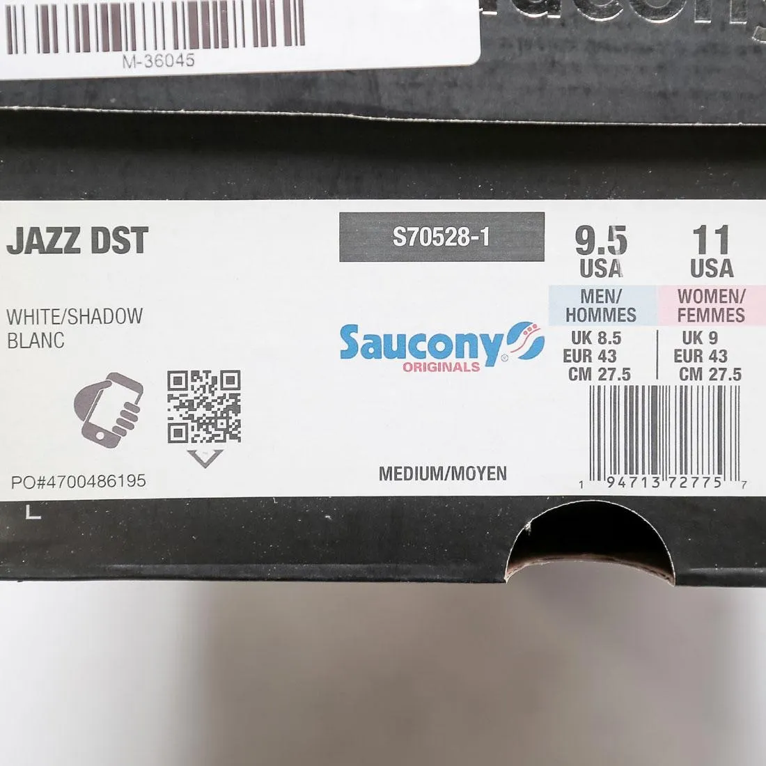 Saucony Men Jazz DST (white / shadow)