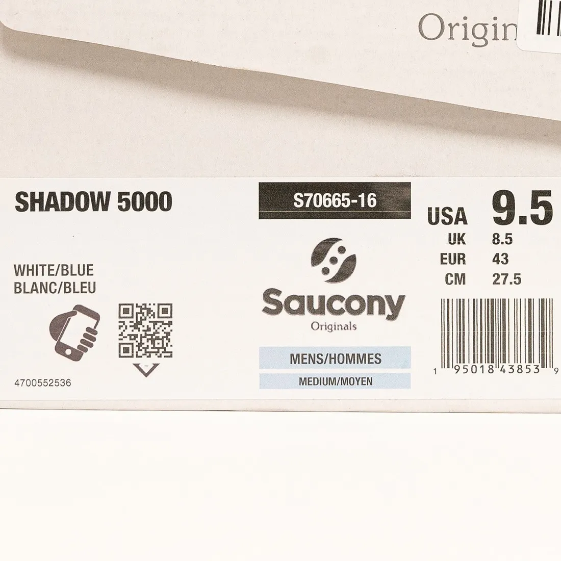 Saucony Men Shadow 5000 (white / grey)