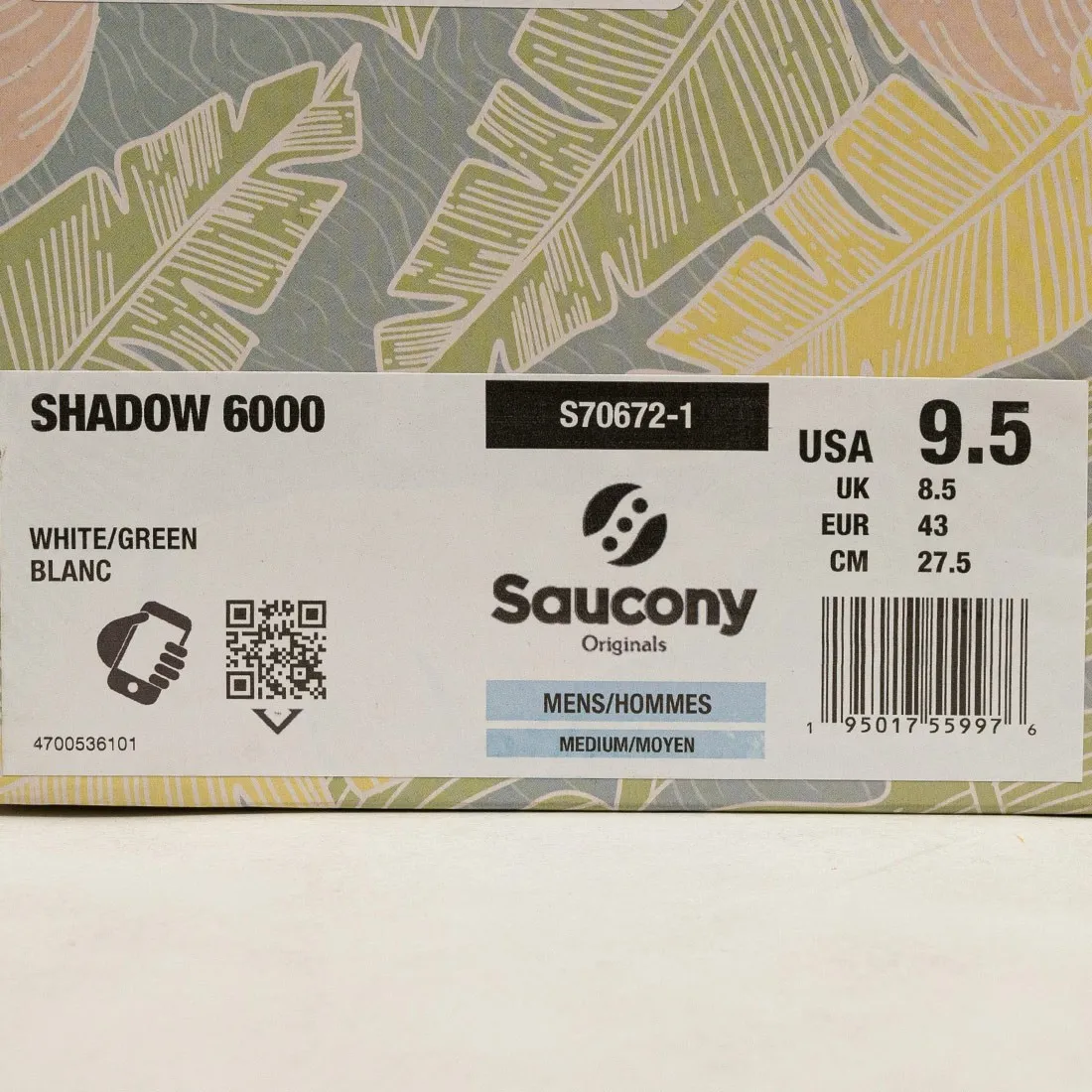 Saucony Men Shadow 6000 (white / green)