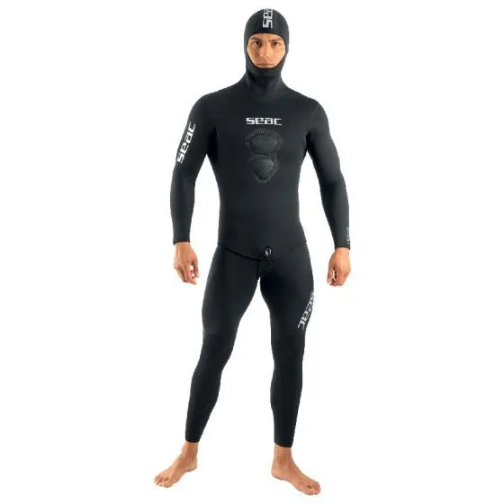 SEAC Royal 3/5mm Mens Jacket + Long John Wetsuit 2021 - Black